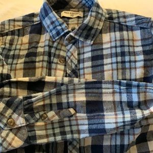 Billabong boys size 8 blue plaid shirt